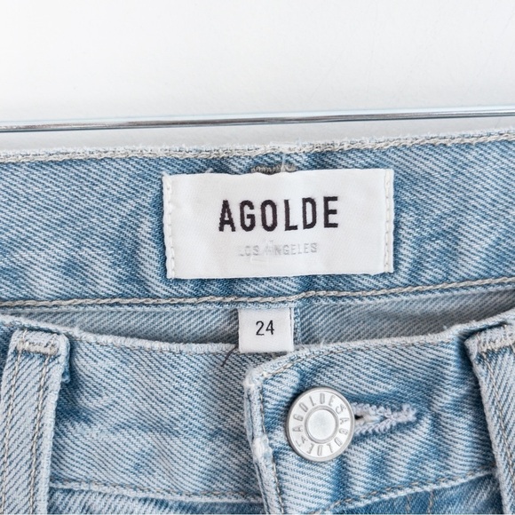 Agolde Mia Straight Leg Light Wash Jeans - Picture 6 of 12